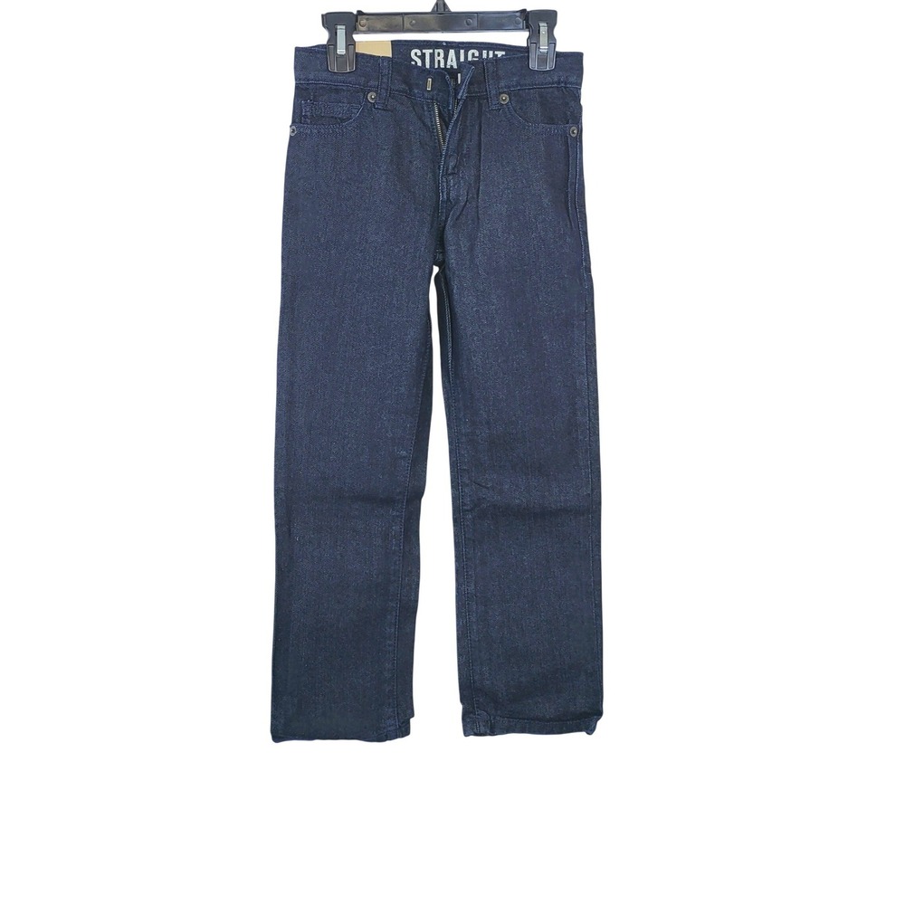 Crazy 8 Boys Denim Dark Wash Straight Leg Adjustable Waist Casual Jeans 7‎ NEW